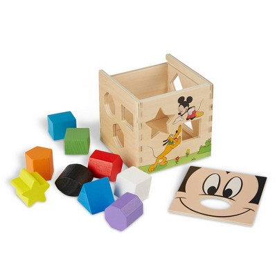  Melissa & Doug Mickey Mouse & Friends Wooden Shape Sorting Cube