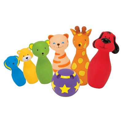  Melissa & Doug K's Kids Bowling Friends Play Set And Game With 6 Pins And Convenient Carrying Case