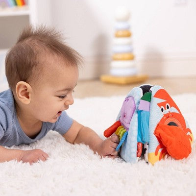  Melissa & Doug Ocean Tummy Time Triangle Infant Baby Toy, Soft Sensory Toy With Textures, Mirror