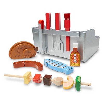  Melissa & Doug Rotisserie And Grill Wooden Barbecue Play Food Set (24pc)