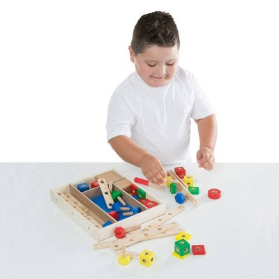  Melissa & Doug Wooden Construction Building Set In A Box (48pc)