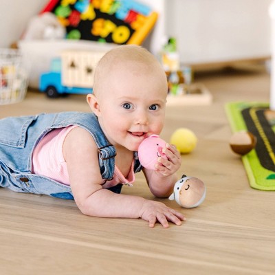  Melissa & Doug Rollables Safari And Farm Friends Infant And Toddler Toy 2pk