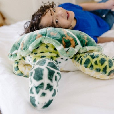  Melissa & Doug Giant Sea Turtle - Lifelike Stuffed Animal (nearly 3 Feet Long)