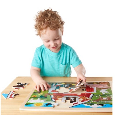  Melissa & Doug Jigsaw Puzzle 3pc Bundle Farm And Construction And Pets