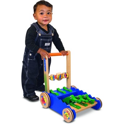  Melissa & Doug Deluxe Chomp And Clack Alligator Wooden Push Toy And Activity Walker