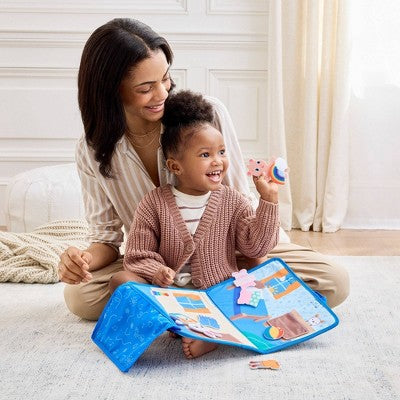  Melissa & Doug Ms. Rachel What To Wear Felt Activity Board Take-Along Preschool Learning Toy: 40 Pieces, Fine Motor Skills Development
