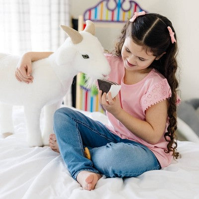  Melissa & Doug Giant Goat - Lifelike Stuffed Animal: Educational Creativity Toy, Cotton Material