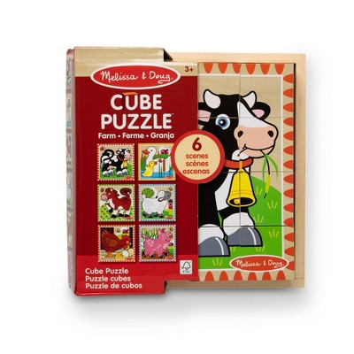  Melissa & Doug Farm Cube Puzzle 16pc