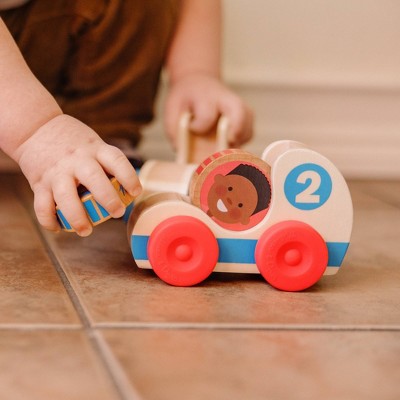  Melissa & Doug GO Tots Wooden Race Cars (2 Cars, 2 Disks)