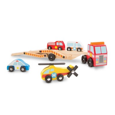  Melissa & Doug Wooden Emergency Vehicle Set Of 6