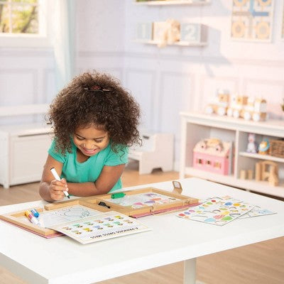  Melissa & Doug Natural Play: Play, Draw, Create Reusable Drawing & Magnet Kit - Princesses (54 Magnets, 5 Dry-Erase Markers)