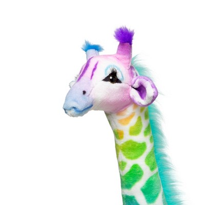  Melissa & Doug Rainbow Giraffe Lifelike Plush: Zoo Animal Stuffed Toy