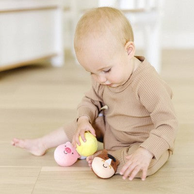  Melissa & Doug Rollables Safari And Farm Friends Infant And Toddler Toy 2pk