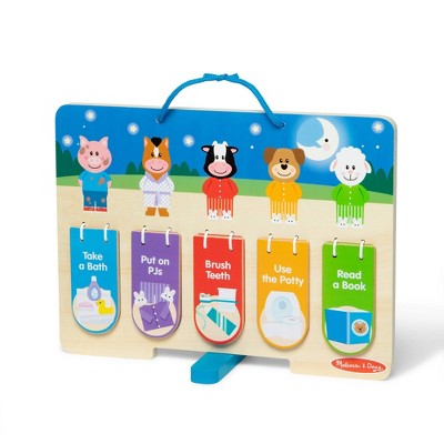  Melissa & Doug My Daily Day And Night Wooden Routines Chart Learning Toy: Educational Shapes, Colors, 1st Grade