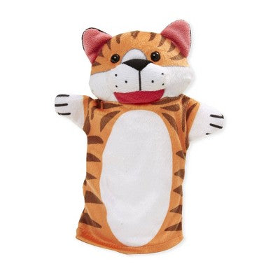  Melissa & Doug Zoo Friends Hand Puppets 4pk - Elephant, Giraffe, Tiger, And Monkey