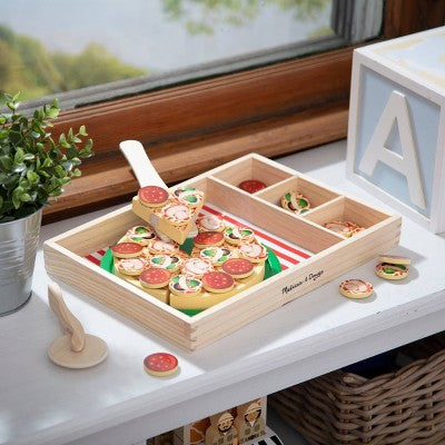  Melissa & Doug Pizza Party Wooden Play Food Set