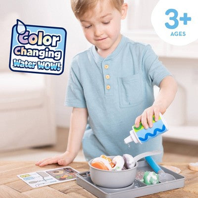  Melissa & Doug Water WOW Saute & Serve Play Set: Plastic Kitchen Accessories, Educational Focus On Motor Skills