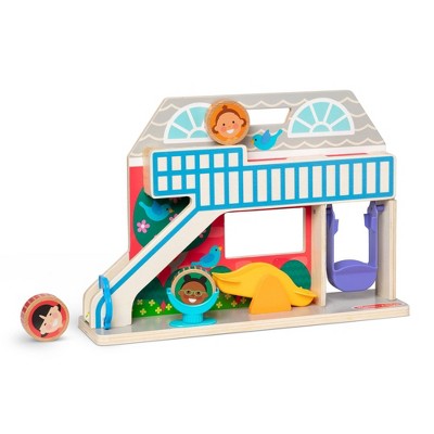  Melissa & Doug GO Tots Wooden Schoolyard Tumble With 3 Disks