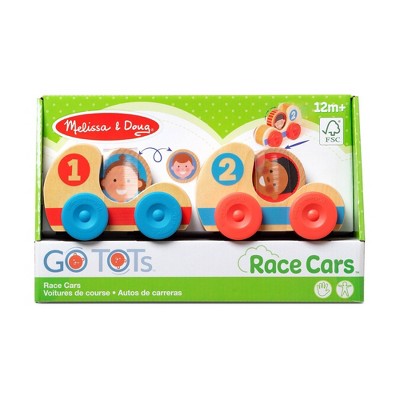  Melissa & Doug GO Tots Wooden Race Cars (2 Cars, 2 Disks)