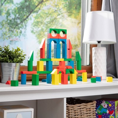  Melissa & Doug Wooden Building Blocks Set - 100 Blocks