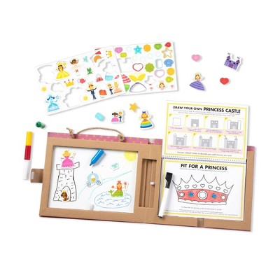 Melissa & Doug Natural Play: Play, Draw, Create Reusable Drawing & Magnet Kit - Princesses (54 Magnets, 5 Dry-Erase Markers)