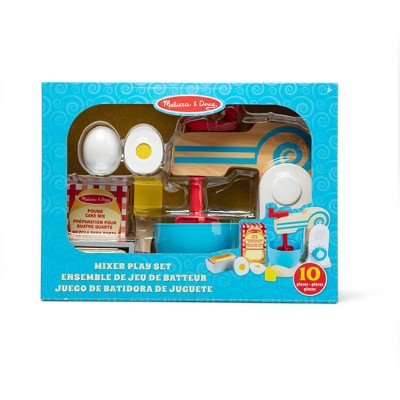  Melissa & Doug Wooden Make-a-Cake Mixer Set (11pc) - Play Food And Kitchen Accessories