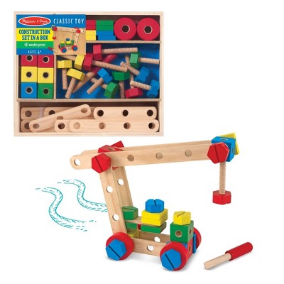  Melissa & Doug Wooden Construction Building Set In A Box (48pc)