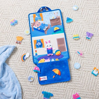  Melissa & Doug Ms. Rachel What To Wear Felt Activity Board Take-Along Preschool Learning Toy: 40 Pieces, Fine Motor Skills Development