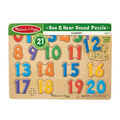  Melissa & Doug Numbers Sound Puzzle - 21pc