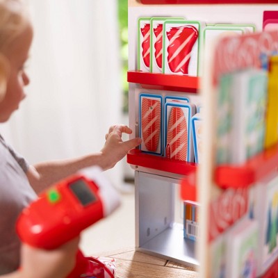  Melissa & Doug Wooden Scan It! Shop Mart Play Set With Electronic Scanner And Wooden Play Food To Scan: Toy Kitchen With Creative Accessories