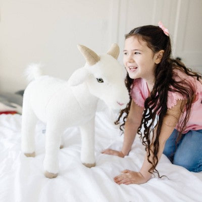  Melissa & Doug Giant Goat - Lifelike Stuffed Animal: Educational Creativity Toy, Cotton Material