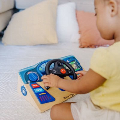  Melissa & Doug Vroom & Zoom Interactive Wooden Dashboard Steering Wheel Pretend Play Driving Toy