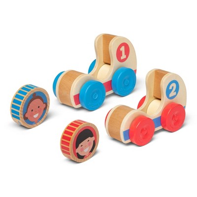  Melissa & Doug GO Tots Wooden Race Cars (2 Cars, 2 Disks)