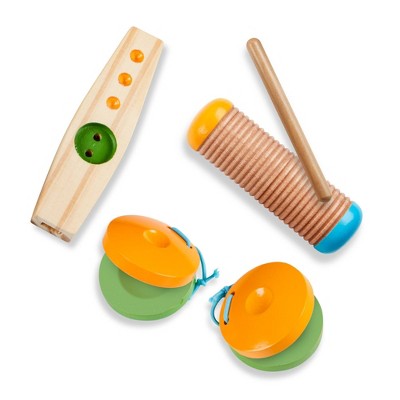  Melissa & Doug Let's Explore Camp Music Wooden And Metal Instruments Play Set - 10pc
