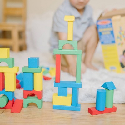  Melissa & Doug Wooden Building Blocks Set - 100 Blocks