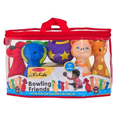  Melissa & Doug K's Kids Bowling Friends Play Set And Game With 6 Pins And Convenient Carrying Case