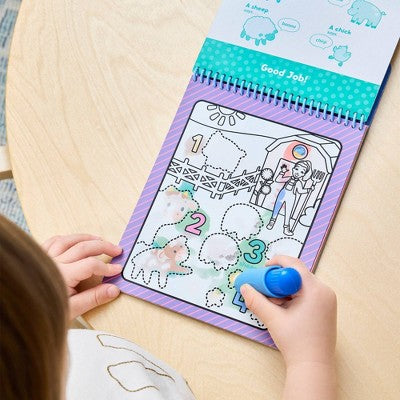  Melissa & Doug Ms. Rachel Water WOW! Color-Reveal Pad Early Learning Toy: Plastic Watercolor Paint Brush Pad