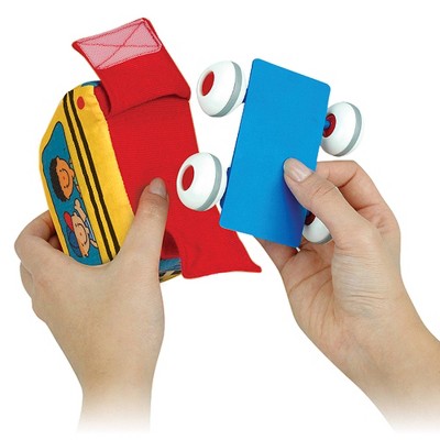  Melissa & Doug K's Kids Pull-Back Vehicle Set - Soft Baby Toy Set With 4 Cars And Trucks And Carrying Case