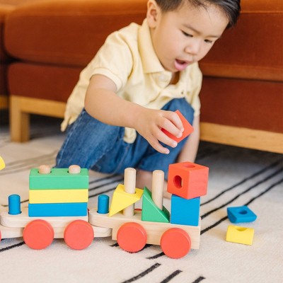  Melissa & Doug Stacking Train - Classic Wooden Toddler Toy (18pc)
