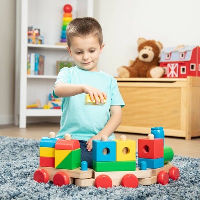  Melissa & Doug Wooden Jumbo Stacking Train - Classic