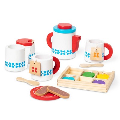  Melissa & Doug 22-Piece Steep And Serve Wooden Tea Set - Play Food And Kitchen Accessories