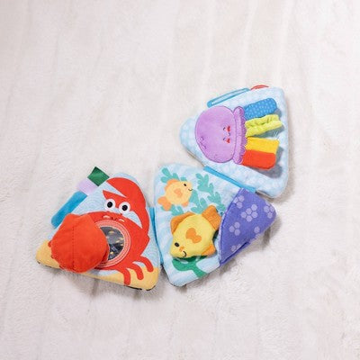  Melissa & Doug Ocean Tummy Time Triangle Infant Baby Toy, Soft Sensory Toy With Textures, Mirror