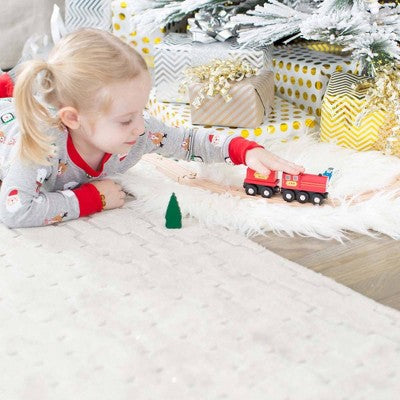  Melissa & Doug Deluxe Wooden Railway Train Set (130+pc)