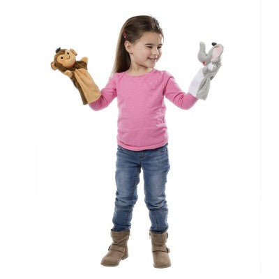  Melissa & Doug Zoo Friends Hand Puppets 4pk - Elephant, Giraffe, Tiger, And Monkey