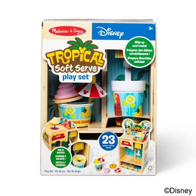  Melissa & Doug Disney Tropical Soft Serve Ice Cream Wooden Play Food Set - 23pc