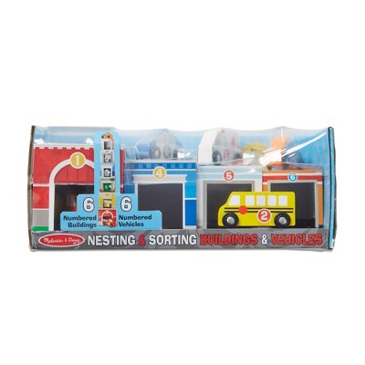  Melissa & Doug Nesting & Sorting Toys - Buildings & Vehicles