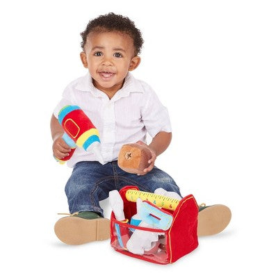  Melissa & Doug Toolbox Fill And Spill Toddler Toy With Vibrating Drill (9pc)