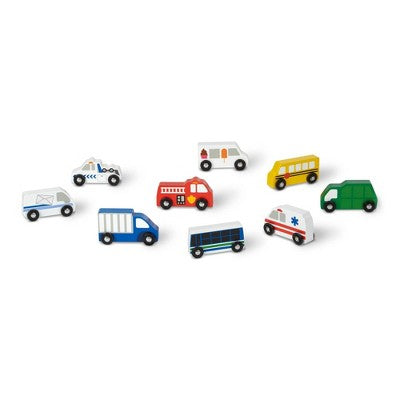 Melissa & Doug Wooden Town Vehicles Set