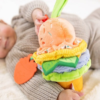  Melissa & Doug Ice Cream Take-Along Clip-On Infant Toy With Sound And Vibration