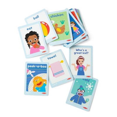  Melissa & Doug Ms. Rachel First Words Textured Sensory Flashcards Preschool Learning Toy: 30 Pieces For Memory And Emotional Skill Development